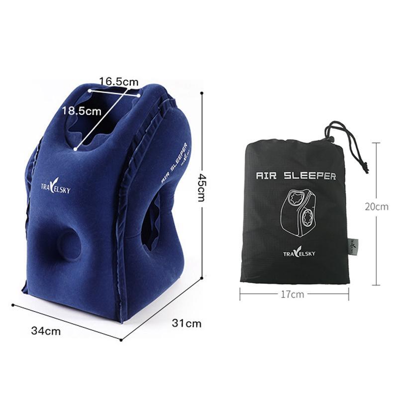 Inflatable Travel Pillow For Airplanes Office Naps Neck Support 3