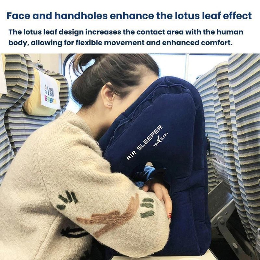 Inflatable Travel Pillow For Airplanes Office Naps Neck Support 10