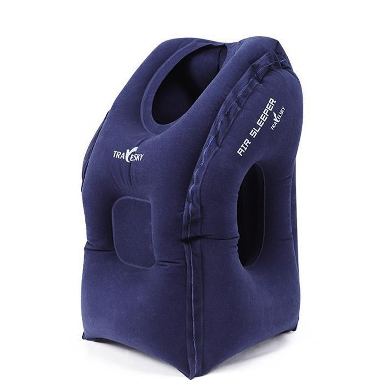 Inflatable Travel Pillow For Airplanes Office Naps Neck Support 13