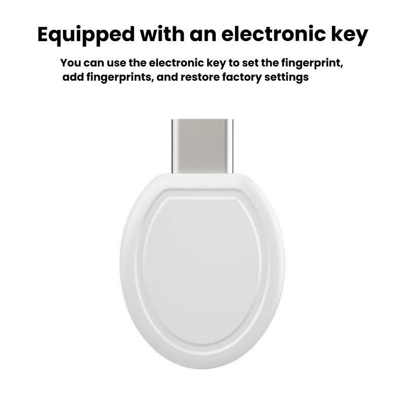 Smart Fingerprint Padlock USBC Rechargeable Travel Gym Locker Security Lock 4