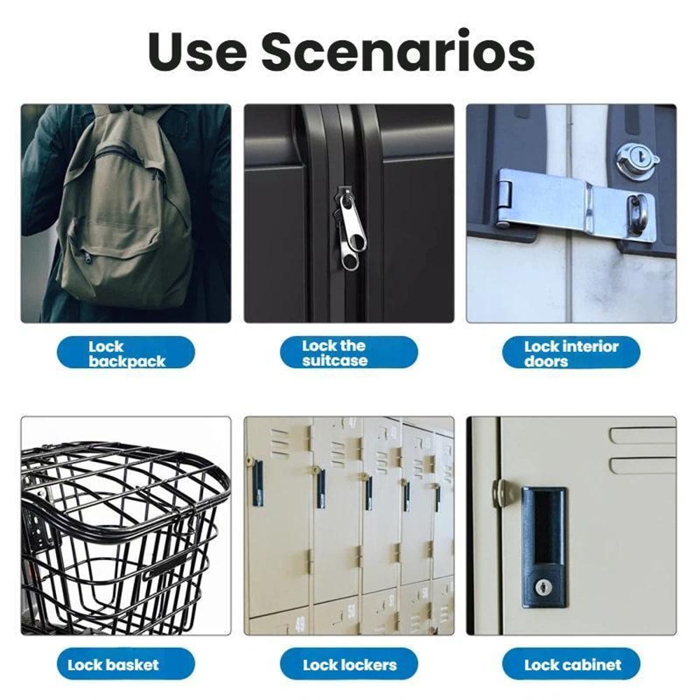 Smart Fingerprint Padlock USBC Rechargeable Travel Gym Locker Security Lock 5