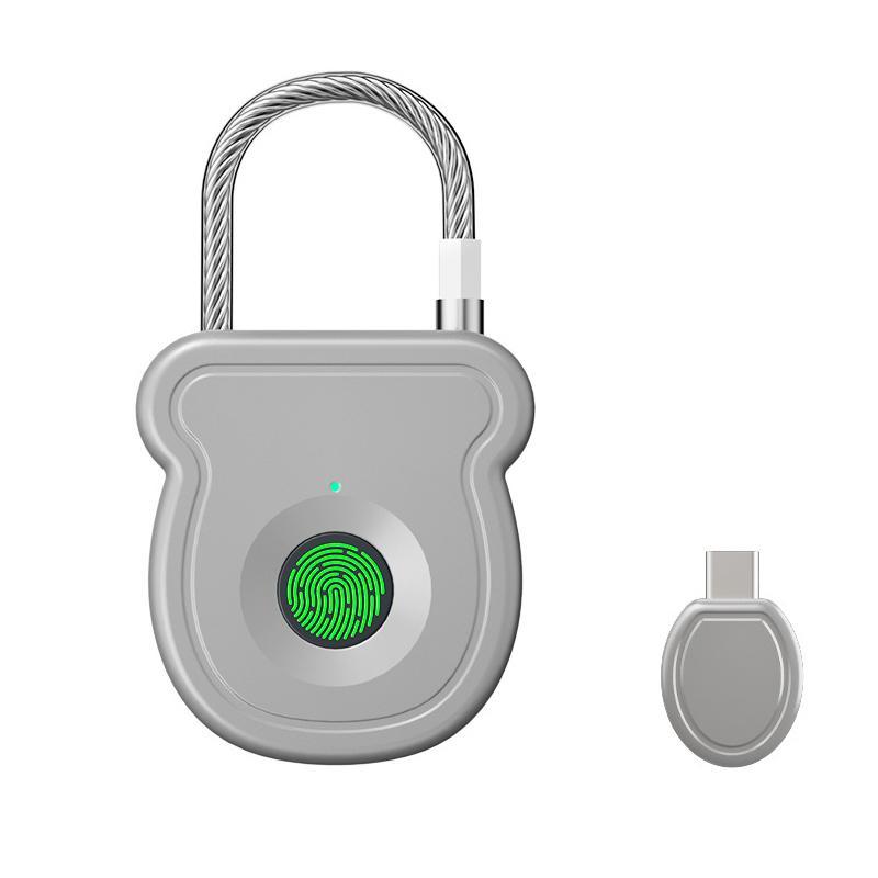 Smart Fingerprint Padlock USBC Rechargeable Travel Gym Locker Security Lock 9