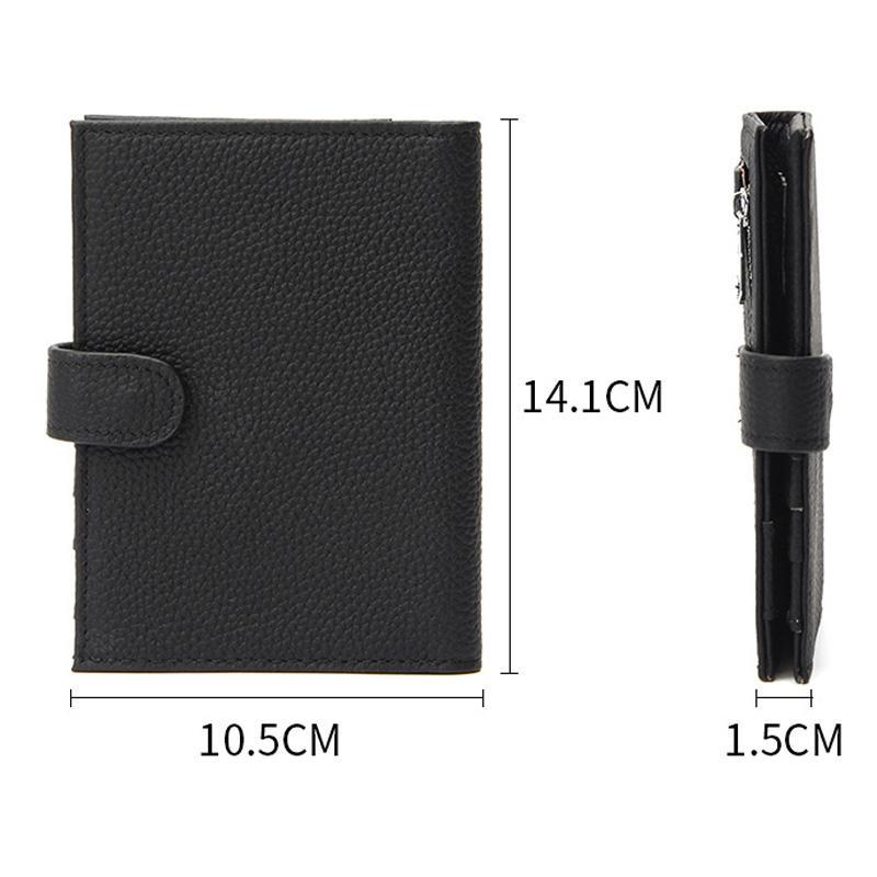 RFID Passport Holder Leather Travel Wallet With Card Slots And Zipper Pocket 4