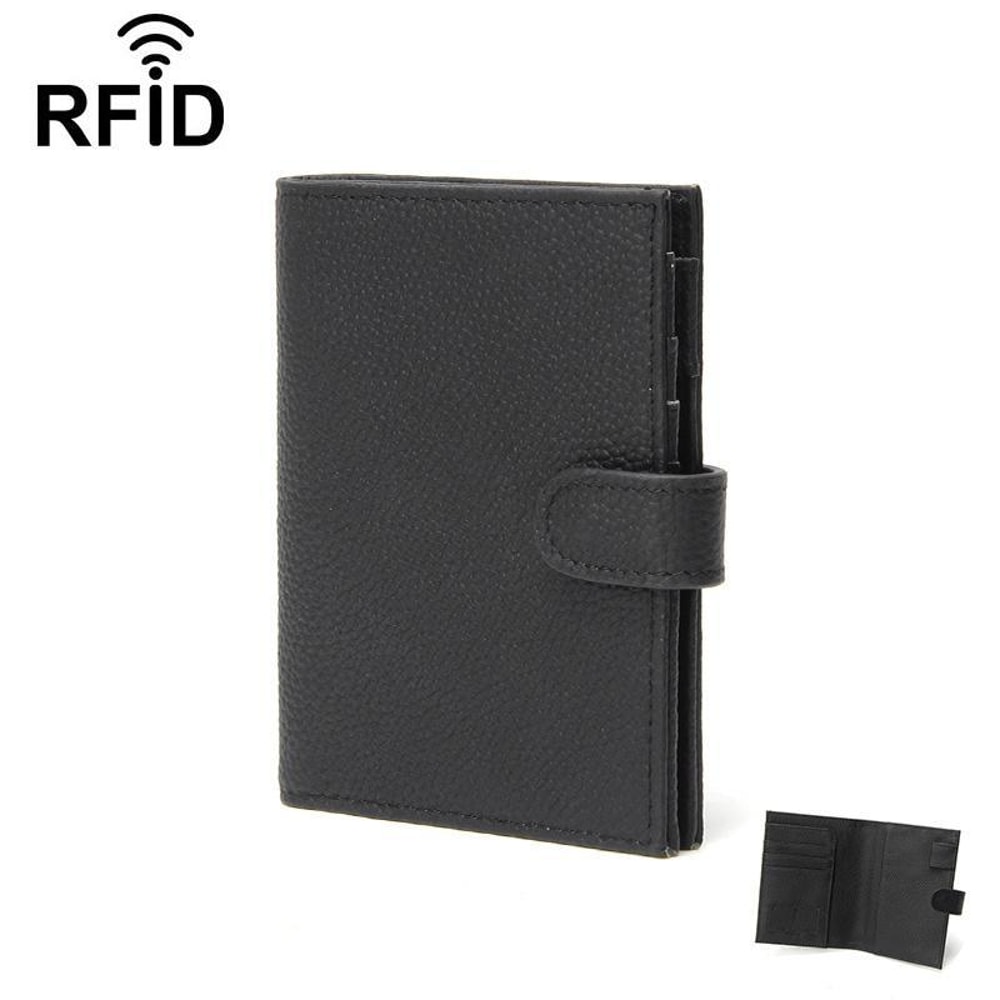 RFID Passport Holder Leather Travel Wallet With Card Slots And Zipper Pocket 8