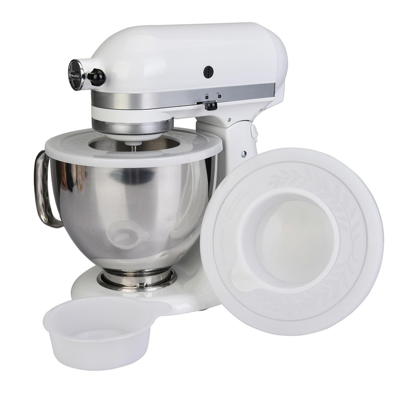 Kitchen 4.5-5 QT Mixer Splash Guard Cover with Pouring Chute and Mess-Free Shield