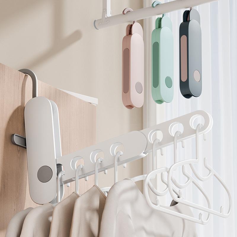Portable Foldable Clothes Drying Rack With 7Hole Rotating Travel Hanger 1