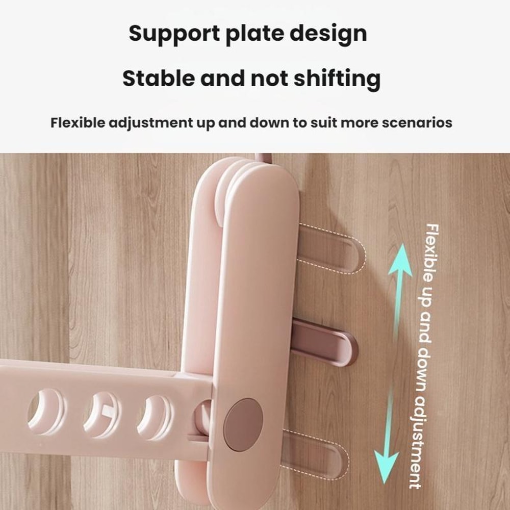 Portable Foldable Clothes Drying Rack With 7Hole Rotating Travel Hanger 3