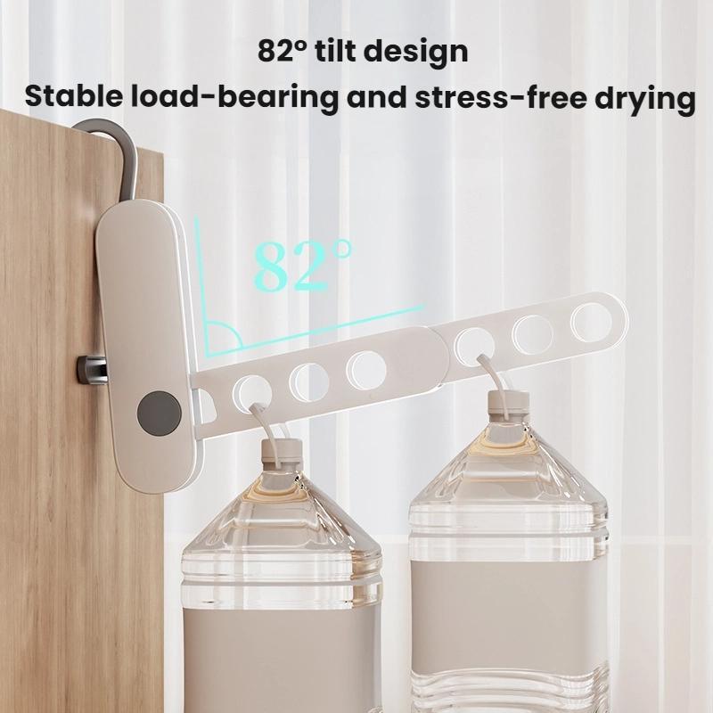 Portable Foldable Clothes Drying Rack With 7Hole Rotating Travel Hanger 6