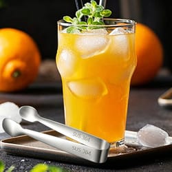 premium stainless steel ice tongs mini sugar cube serving clip for tea, coffee & bar use