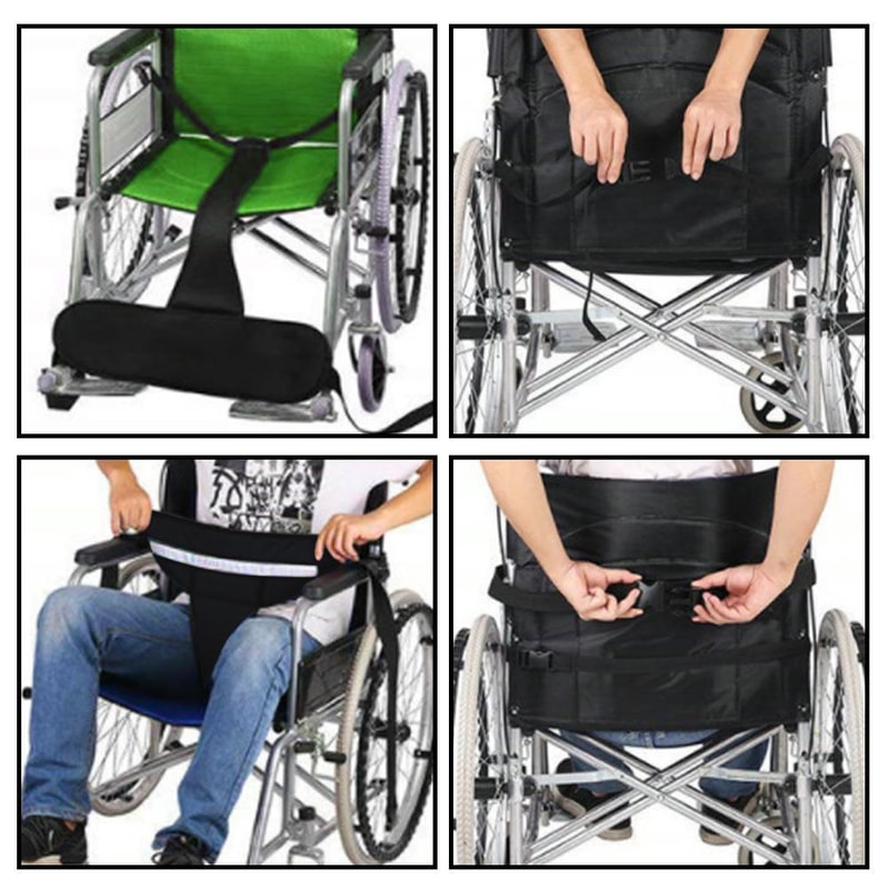 Breathable Wheelchair Safety Belt With Adjustable Buckles AntiSlip Support 5
