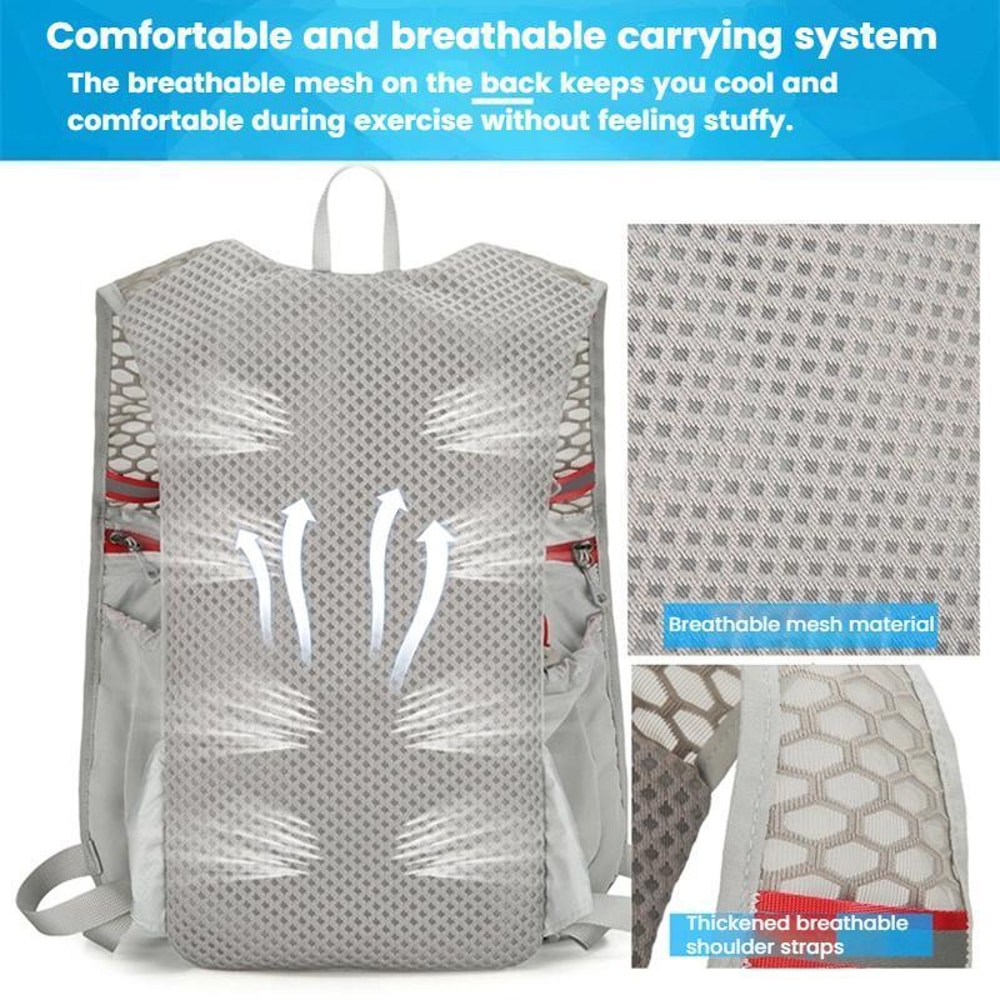 Lightweight Hydration Backpack For Cycling Running Hiking With Breathable Reflective Design 8