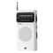 Portable AM FM Radio Pocket Receiver with Built-In Speaker and Headphone Jack