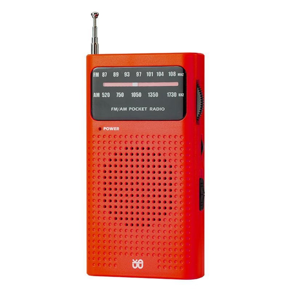 Portable AM FM Radio Pocket Receiver with Built-In Speaker and Headphone Jack