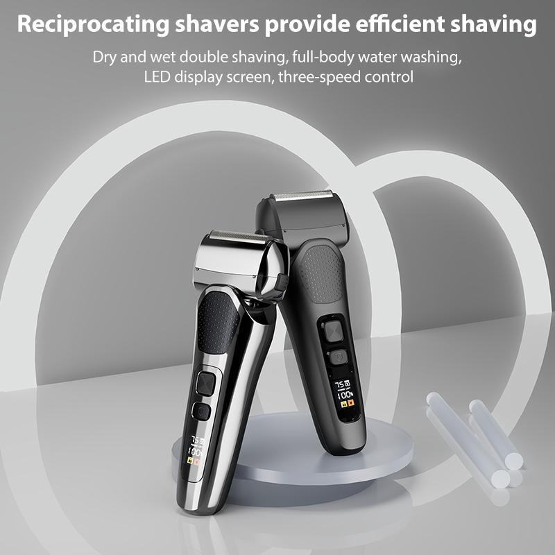 Electric Shaver For Men With LED Display IPX7 Waterproof USB Fast Charging 1