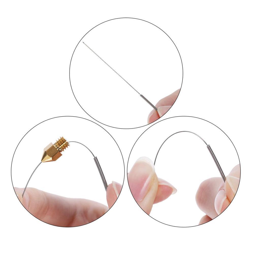 Precision 3D Printer Nozzle Cleaning Kit 10PCS Stainless Steel Nozzle Cleaning Needles Set 3