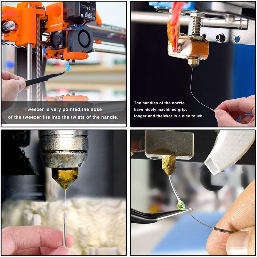 Precision 3D Printer Nozzle Cleaning Kit 10PCS Stainless Steel Nozzle Cleaning Needles Set 5
