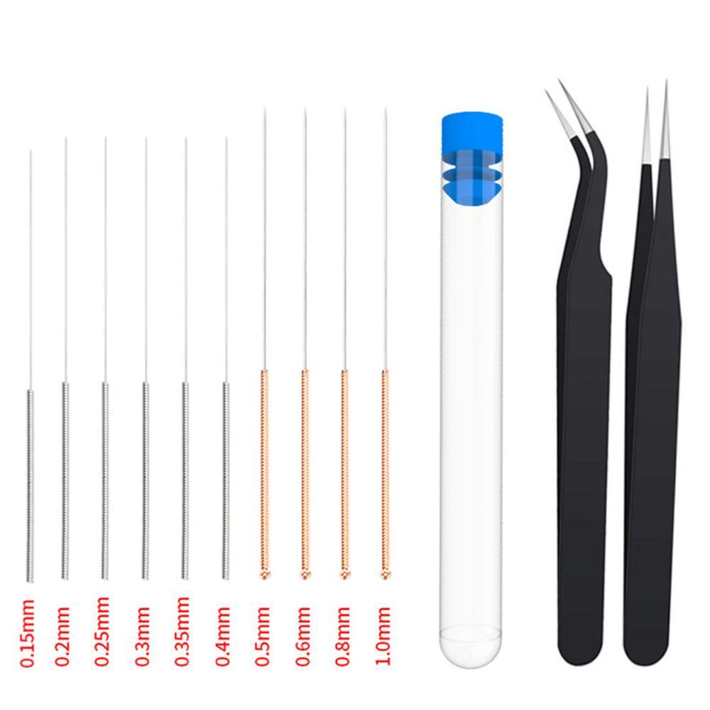 Precision 3D Printer Nozzle Cleaning Kit 10PCS Stainless Steel Nozzle Cleaning Needles Set 8