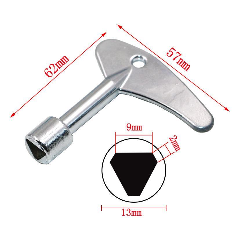 Triangle Valve Water Meter Key Wrench for Utility Box and Plumbing Maintenance
