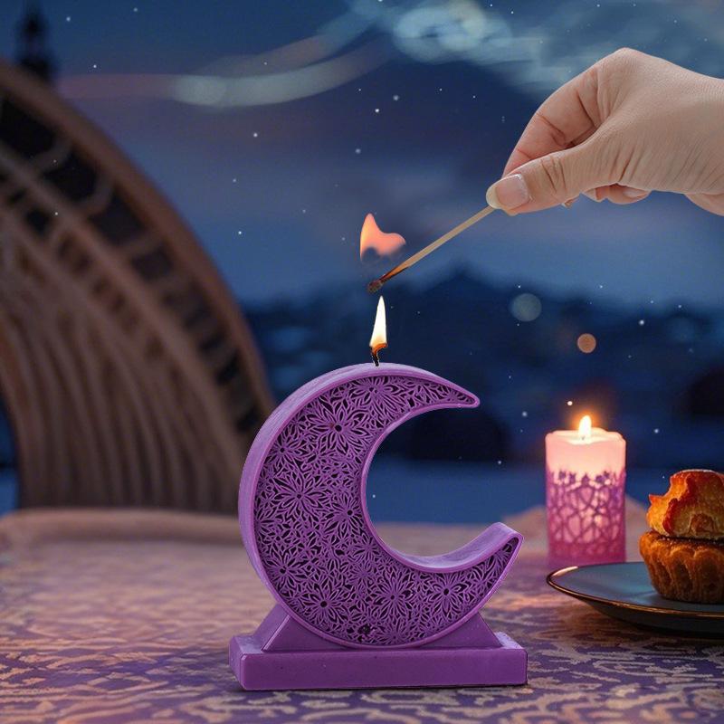 Moon Star Silicone Candle Mold For DIY Aromatherapy Candles Soap Plaster Crafts 2