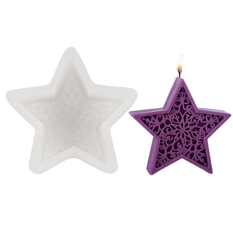 Moon Star Silicone Candle Mold For DIY Aromatherapy Candles Soap Plaster Crafts 10