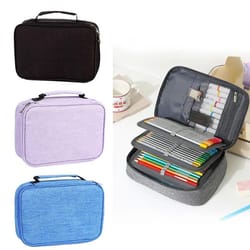 72 slot colored pencil case portable artist pencil organizer with durable oxford storage