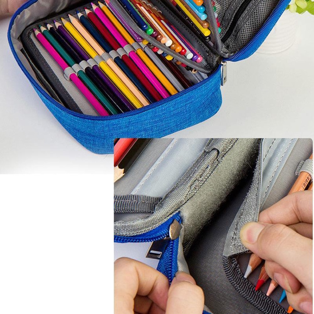 72 Slot Colored Pencil Case Portable Artist Pencil Organizer With Durable Oxford Storage 4