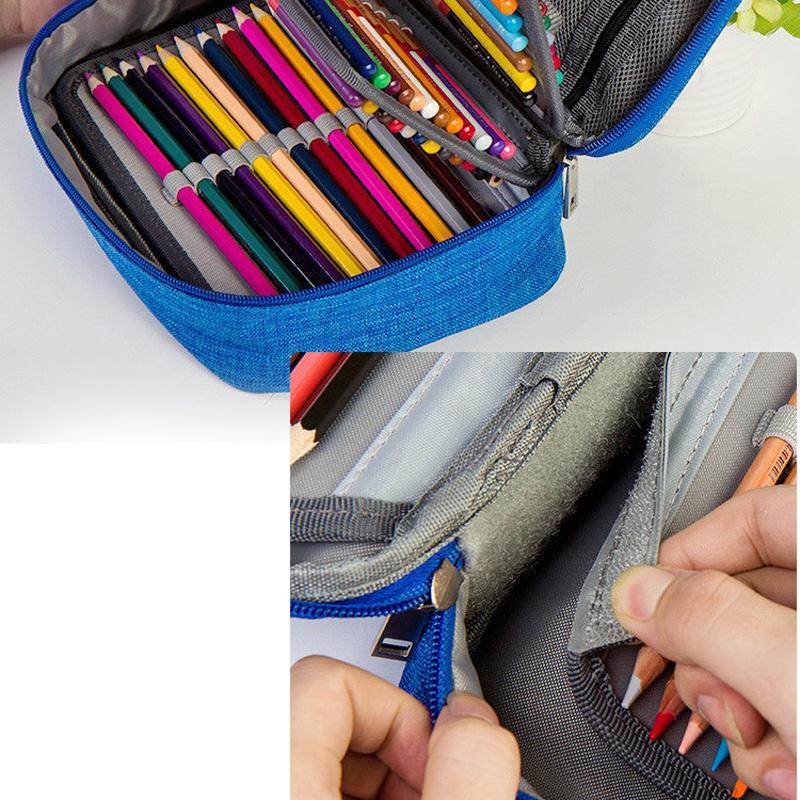 72 Slot Colored Pencil Case Portable Artist Pencil Organizer With Durable Oxford Storage 4