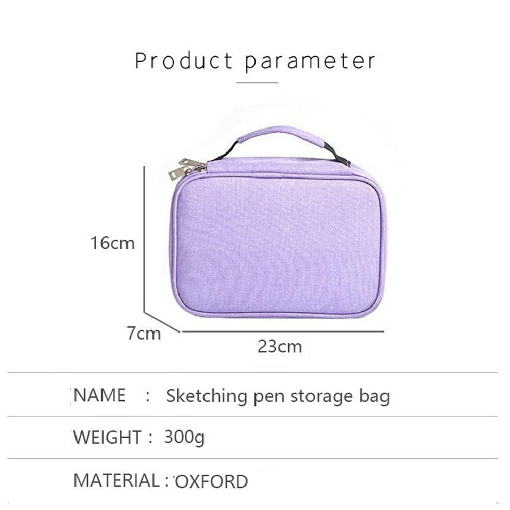 72 Slot Colored Pencil Case Portable Artist Pencil Organizer With Durable Oxford Storage 6