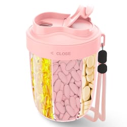 portable pill organizer cup with 7 compartments moisture proof medicine storage case