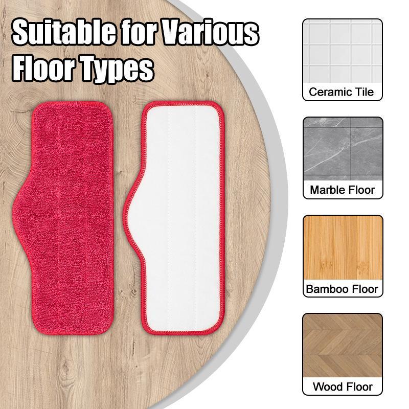 Steam Mop Replacement Pads Washable Microfiber Mop Pads 2 Pcs