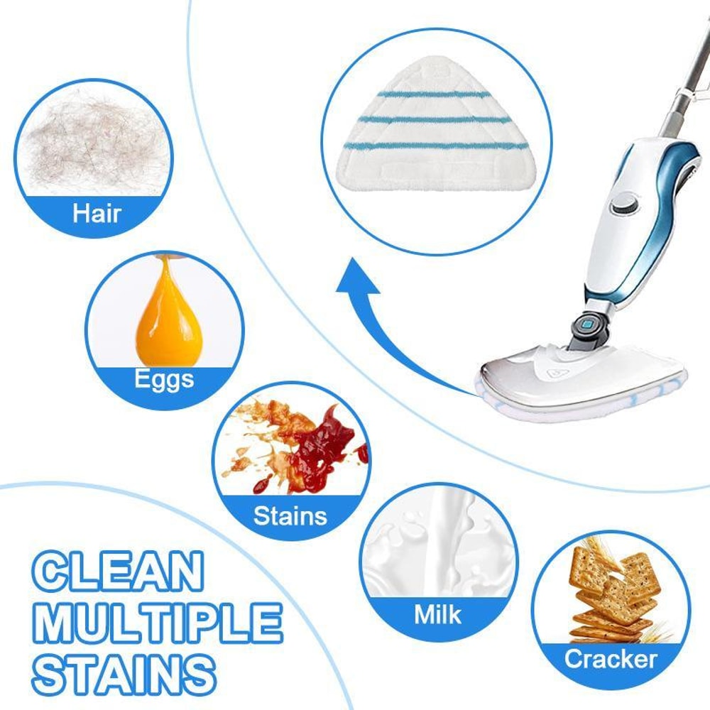 Microfiber Steam Mop Replacement Pads 2 Pack Washable Reusable Mop Head Cloths