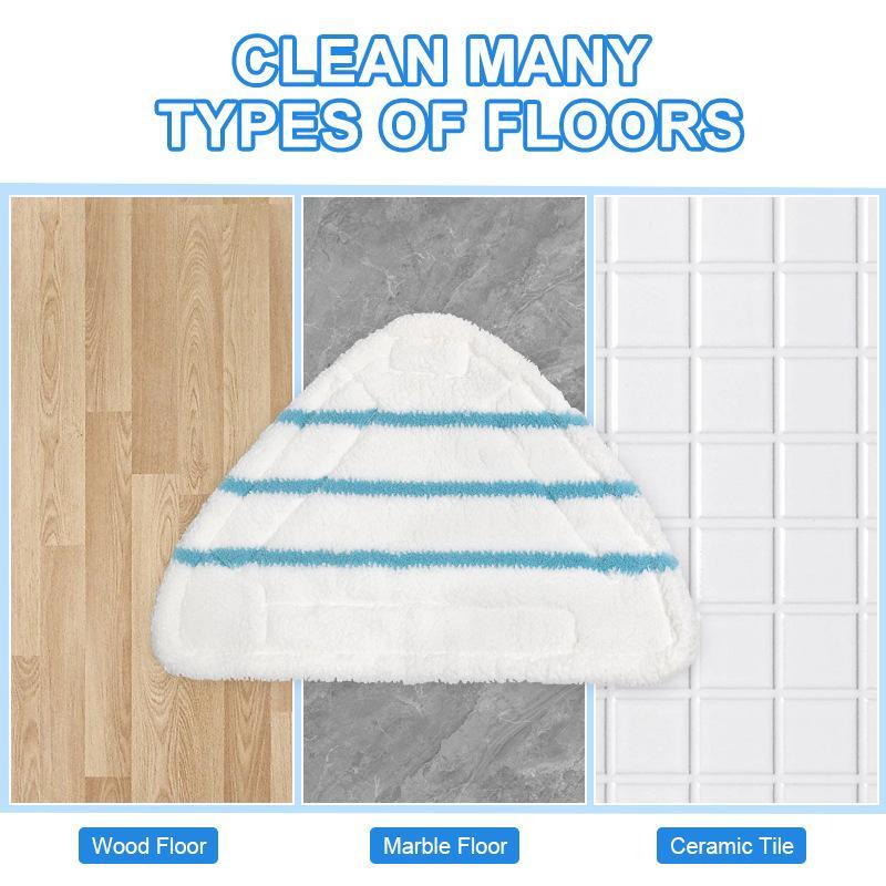Microfiber Steam Mop Replacement Pads 2 Pack Washable Reusable Mop Head Cloths