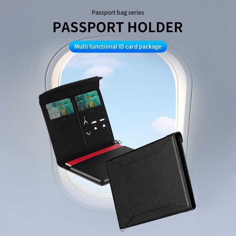 Magnetic RFID Passport Wallet Travel Card Holder With Anti Theft Protection 3