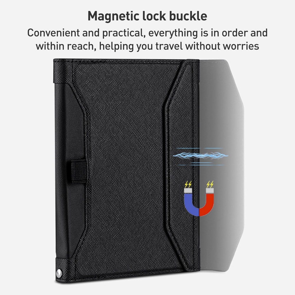 Magnetic RFID Passport Wallet Travel Card Holder With Anti Theft Protection 7