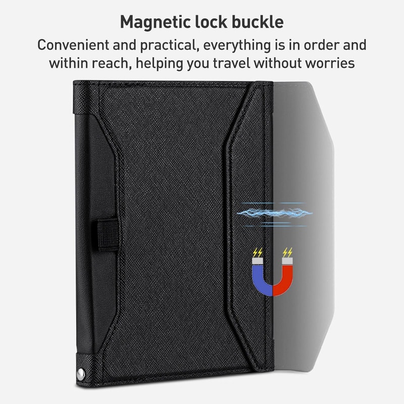 Magnetic RFID Passport Wallet Travel Card Holder With Anti Theft Protection 7