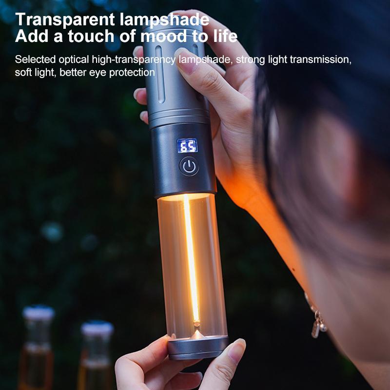 Rechargeable LED Camping Flashlight Lantern With Power Bank Emergency Light 5