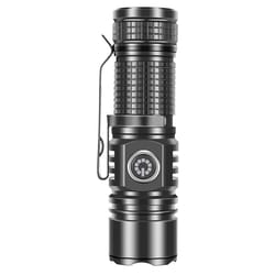 mini rechargeable flashlight with white laser beam, type-c charging & long range zoom light