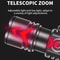 Mini Rechargeable Flashlight With White Laser Beam TypeC Charging Long Range Zoom Light 10