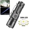 Mini Rechargeable Flashlight With White Laser Beam TypeC Charging Long Range Zoom Light 4