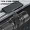 Mini Rechargeable Flashlight With White Laser Beam TypeC Charging Long Range Zoom Light 7