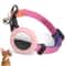 Rainbow Gradient AirTag Cat Collar With Bell Waterproof Silicone Tracker Holder 8