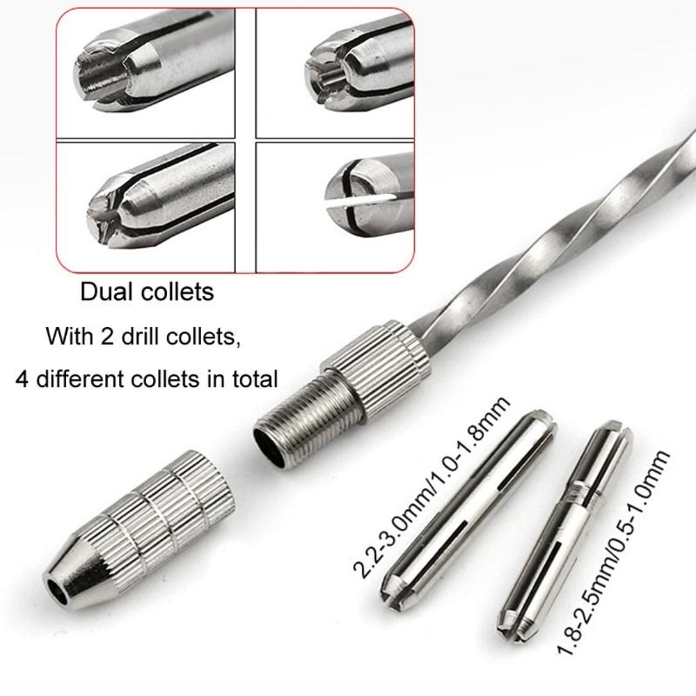 Precision Mini Hand Drill For Crafts Jewelry Making Jade Hole Punching 2