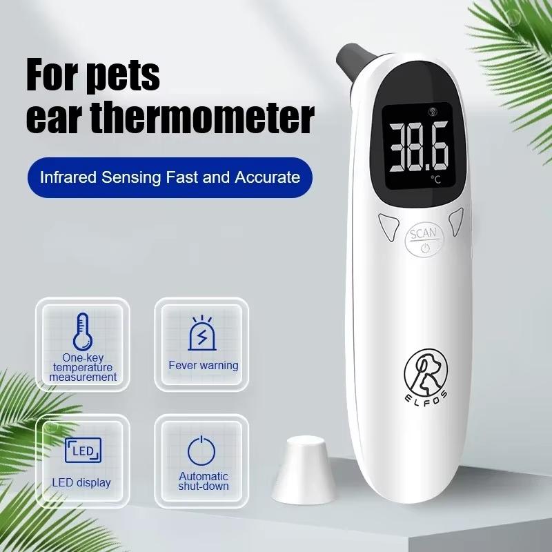 Infrared Pet Ear Thermometer for Dogs & Cats with Fast Digital Temperature Reading