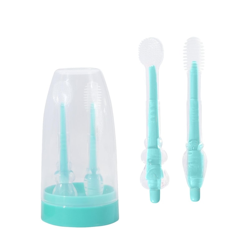 Silicone Baby Finger Toothbrush & Tongue Cleaner for Infants and Toddlers