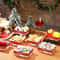 Festive Christmas Snack Trays 20pcs Disposable Paper Food Holders for Fries Cookies & Party Treats