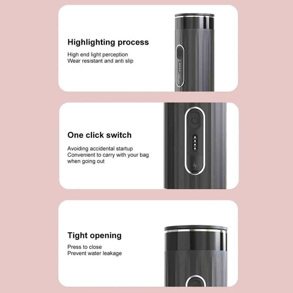 3-in-1 Portable Espresso Maker with Wireless Heating for Capsules & Ground Coffee