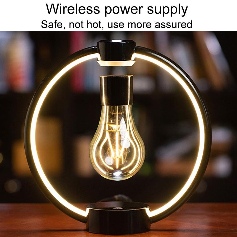 Magnetic Levitation Lamp With Floating Light Bulb LED Desk Ambient Night Light 2