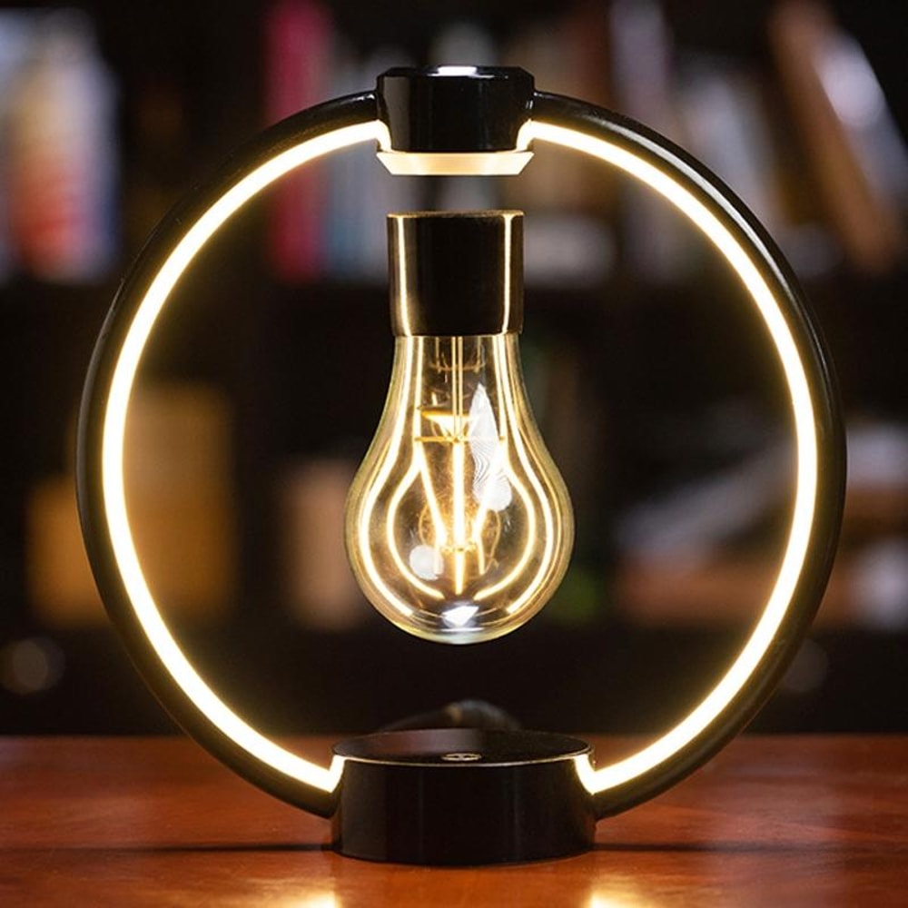 Magnetic Levitation Lamp With Floating Light Bulb LED Desk Ambient Night Light 5