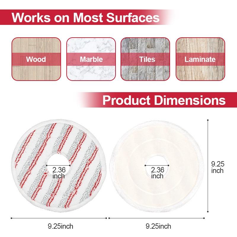 Vileda Spin Clean Microfiber Mop Pad Replacement Refill For Wood Tile Floors 1