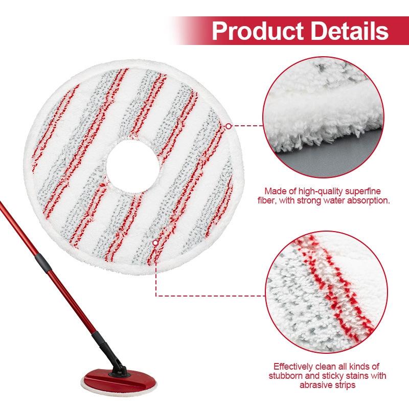 Vileda Spin Clean Microfiber Mop Pad Replacement Refill For Wood Tile Floors 2